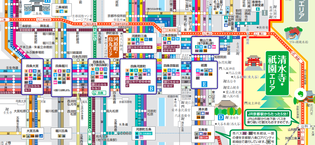 日本自由行 旅遊 好用 app/ 網頁
京都 交通路線地圖